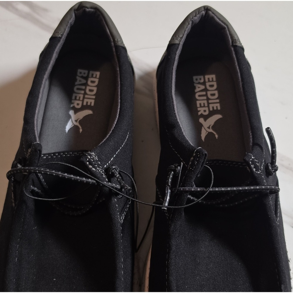 Eddie Bauer Corbett Black Canvas Lace-Up Sneakers Men's US 8 M Casual Shoes